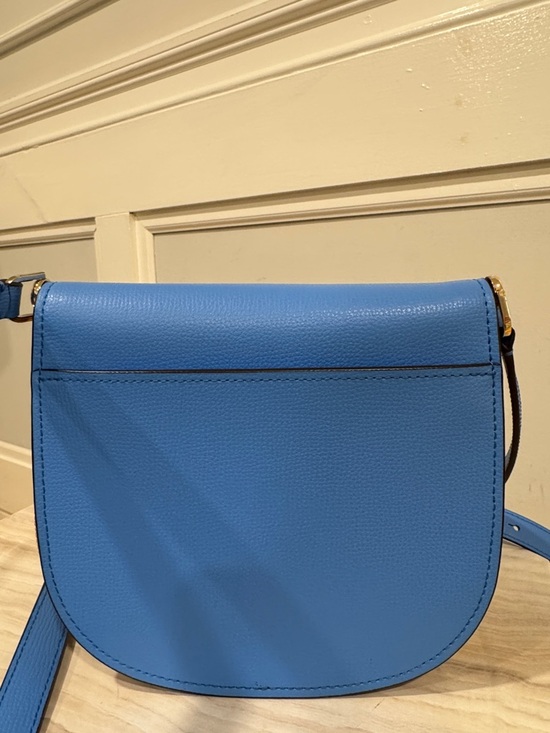 kate spade Tide Pool Blue Leather & Wicker Woven Crossbody Bag - Picture 7 of 17